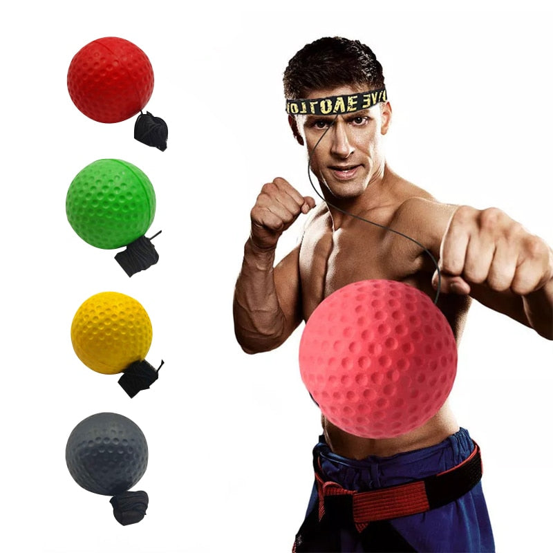 Boxing Speed Ball Head-mounted PU Punch Ball MMA Sanda Training Hand Eye Reaction Home Sandbag Muay Thai Boxeo Fitness Equipment