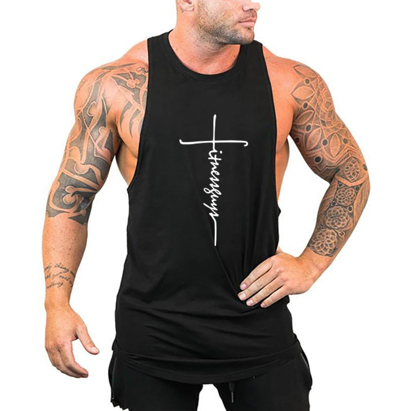 Mens tank tops shirt gym