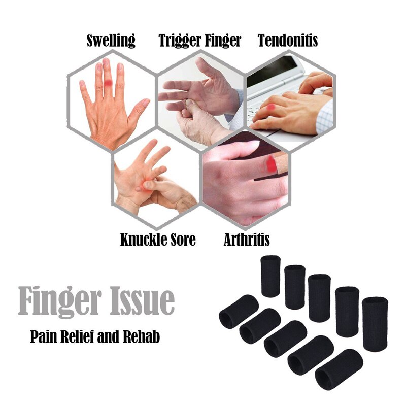 10 Pcs Finger Sleeve Support Thumb Brace Protector