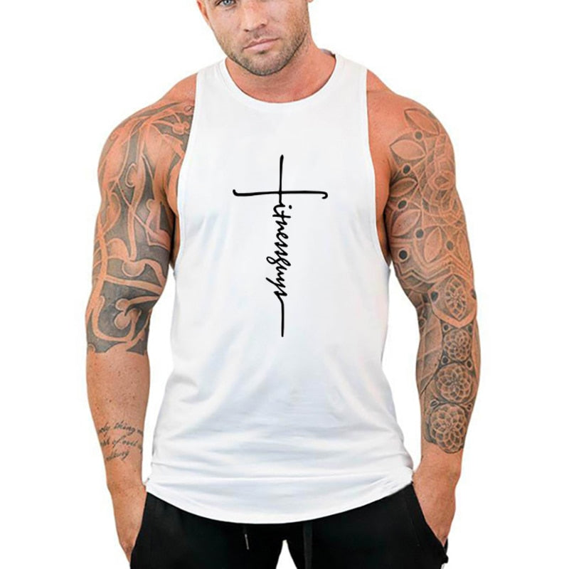 Mens tank tops shirt gym